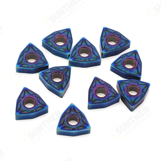 10pcs HRC45 Blue Nano WNMG080404 Carbide Insert for WWLNR/L MWLNR/L Turning Tool Holder