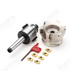 400R 80mm 6 Flutes Face Milling Cutter MT2 FMB27 Shank with 6pcs APMT1604 Carbide Inserts 400R 80mm 6 Flutes Face Milling Cutter MT2 FMB27 Shank with 6pcs APMT1604 Carbide Inserts