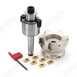 400R 80mm 6 Flutes Face Milling Cutter MT2 FMB27 Shank with 6pcs APMT1604 Carbide Inserts 400R 80mm 6 Flutes Face Milling Cutter MT2 FMB27 Shank with 6pcs APMT1604 Carbide Inserts