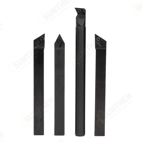 4pcs 10mm Shank Lathe Boring Bar Turning Tool Holder With 4pcs DCMT070204 Inserts