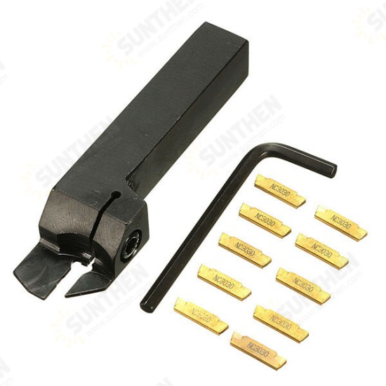 1616-2 16*16*100mm External Grooving Lathe Tool Holder With 10pcs MGMN200 Insert