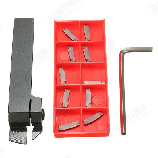 MGEHR1616 Parting Off Turning Tool Holder with 10pcs MGMN200 Carbide Inserts Lathe Tools