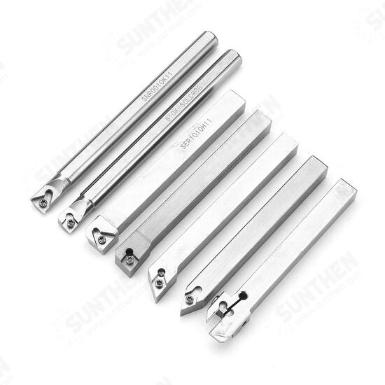 Upgrade 21pcs 10mm Turning Tool Holder Lathe Boring Bar+Carbide Insert+Wrench Set