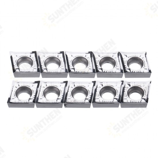 10pcs CCGT120404 AK H01 Aluminum Cutter Blade Carbide Insert Cutting Tool For CNC Turning Tools