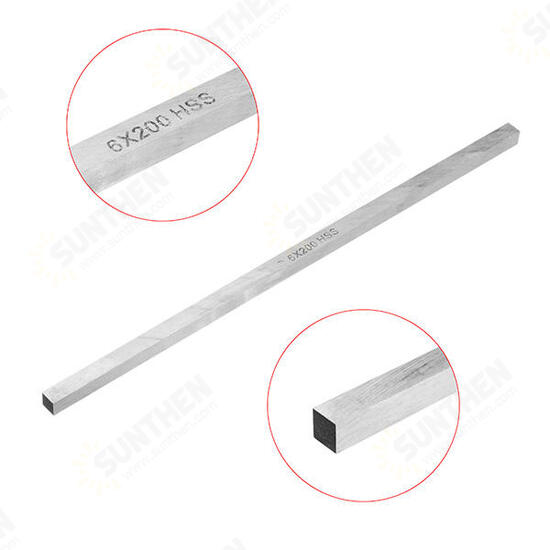 200mm 6/8/10/12mm HSS Square Milling Engraving Lathe Tool Bit Turning Tool