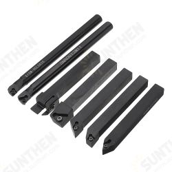 7pcs 12mm Shank Lathe Boring Bar Turning Tool Holder Set with Carbide Inserts