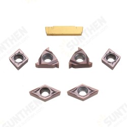 7pcs Carbide Insert Set for 10mm Shank Turning Tool Holder 7pcs Carbide Insert Set for 10mm Shank Turning Tool Holder