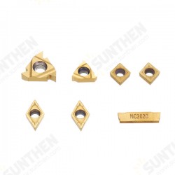 7pcs Carbide Inserts for 12mm Shank Lathe Boring Bar Turning Tool Holder 7pcs Carbide Inserts for 12mm Shank Lathe Boring Bar Turning Tool Holder