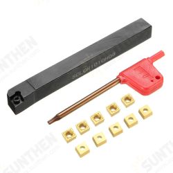 SCLCR1010H06 10x100mm Lathe Turning Tool Holder With 10pcs CCMT0602 Inserts SCLCR1010H06 10x100mm Lathe Turning Tool Holder With 10pcs CCMT0602 Inserts