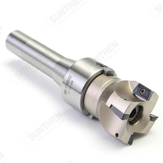 R8 FMB22 Straight Shank Arbor 400R Face End Mill Cutter with 4Pcs APMT1604 Carbide Inserts R8 FMB22 Straight Shank Arbor 400R Face End Mill Cutter with 4Pcs APMT1604 Carbide Inserts