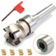 R8 FMB22 Straight Shank Arbor 400R Face End Mill Cutter with 4Pcs APMT1604 Carbide Inserts R8 FMB22 Straight Shank Arbor 400R Face End Mill Cutter with 4Pcs APMT1604 Carbide Inserts