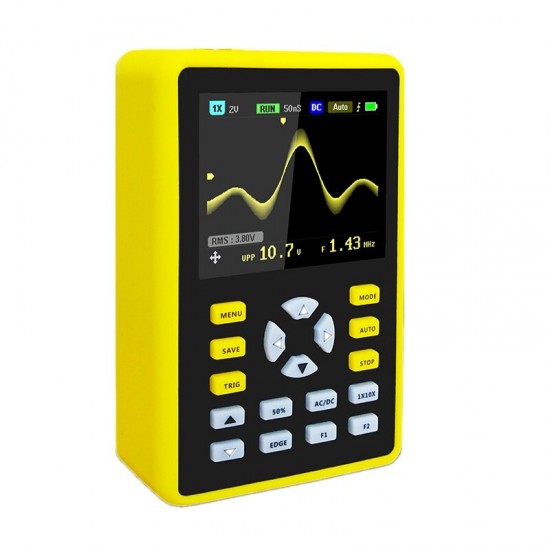ADS5012H Digital 2.4inch TFT Screen Anti-burn Oscilloscope 500MS/s Sampling Rate 100MHz Analog Bandwidth with Waveform Storage and 3000mah Battery