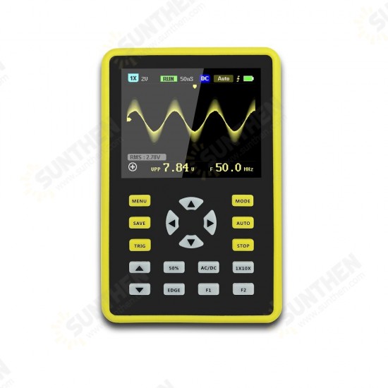 ADS5012H Digital 2.4inch TFT Screen Anti-burn Oscilloscope 500MS/s Sampling Rate 100MHz Analog Bandwidth with Waveform Storage and 3000mah Battery ADS5012H Digital 2.4inch TFT Screen Anti-burn Oscilloscope 500MS/s Sampling Rate 100MHz Analog Bandwidth with Waveform Storage and 3000mah Battery