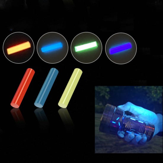 8pcs Luminous Tube Self-luminous Gadgets Strip 2*12mm 1.5*6mm Glow Gadgets For Astrolux MF01X WP4 Flashlight EDC Tools Decoration
