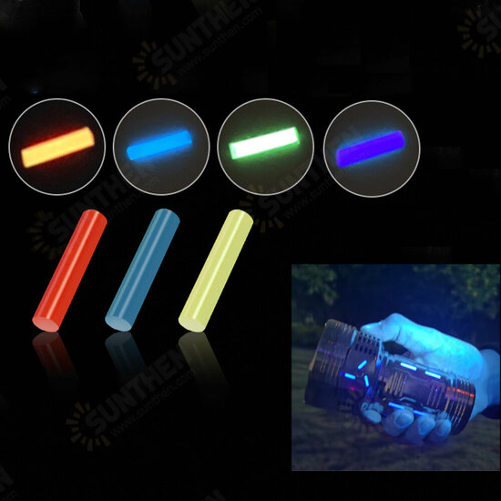 8pcs Luminous Tube Self-luminous Gadgets Strip 2*12mm 1.5*6mm Glow Gadgets For Astrolux MF01X WP4 Flashlight EDC Tools Decoration