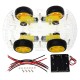 DIY 4WD Double-Deck Smart Robot Car Chassis Kits with Speed Encoder