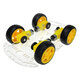 DIY 4WD Double-Deck Smart Robot Car Chassis Kits with Speed Encoder