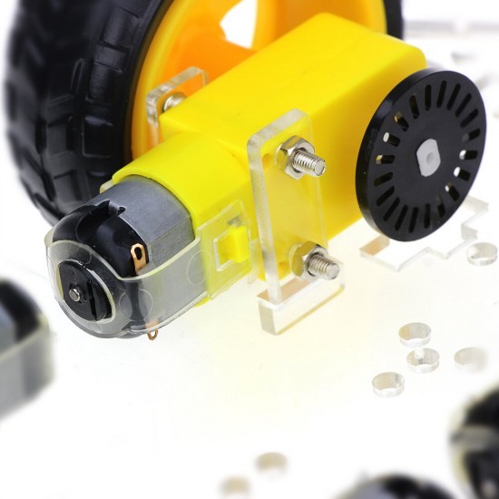 DIY 4WD Double-Deck Smart Robot Car Chassis Kits with Speed Encoder