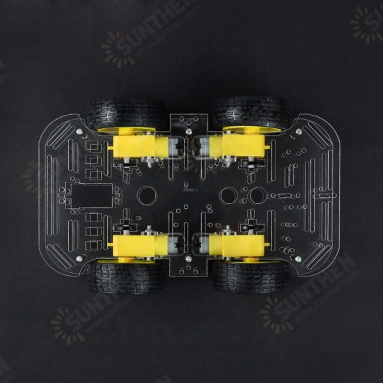 DIY 4WD Smart Robot Car Double-Deck Chassis Kit with Speed Encoder