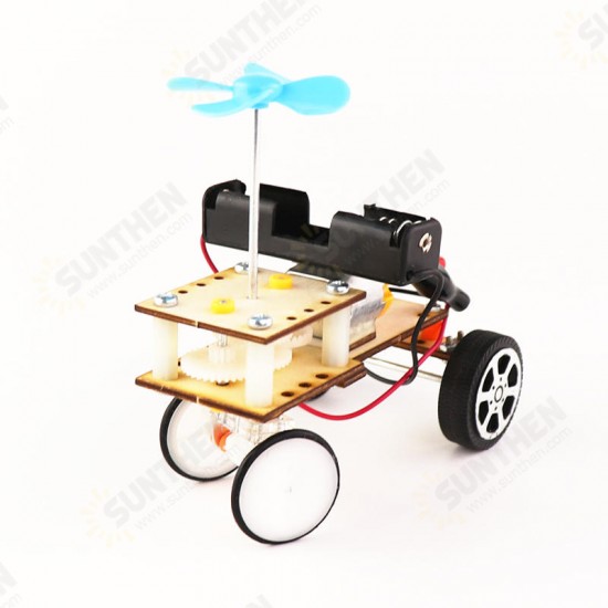 DIY Educational Mechanical Obstacle Avoidance Car Scientific Invention Toys