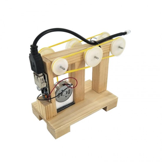 DIY Hand Manual Crank Generator Kit Child Training Materials Motor Handmade Science Invention Toys