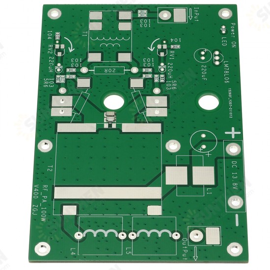 100W Linear High Frequency RF Power Amplifier Kit with Low Pass Filter Wireless Power Transmission DIY Kit