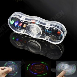 10pcs DIY Electronic POV Rotate Fingertip Gyro Soldering Kit Colorful LED Electronic Training Part 10pcs DIY Electronic POV Rotate Fingertip Gyro Soldering Kit Colorful LED Electronic Training Part