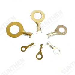 150/300/540 PCS M3/M4/M5/M6/M8/M10 Ring Lugs Eyes Copper Crimp Terminals Cable Lug Wire Connector Non-insulated Assortment Kit