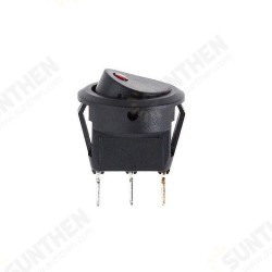 20PCS 3Pin 20A 12V Round Rocker Toggle Switch with LED Light Blue Yellow Red Green Light On-Off Control Switch