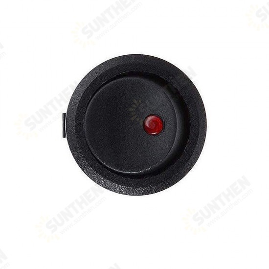 20PCS 3Pin 20A 12V Round Rocker Toggle Switch with LED Light Blue Yellow Red Green Light On-Off Control Switch