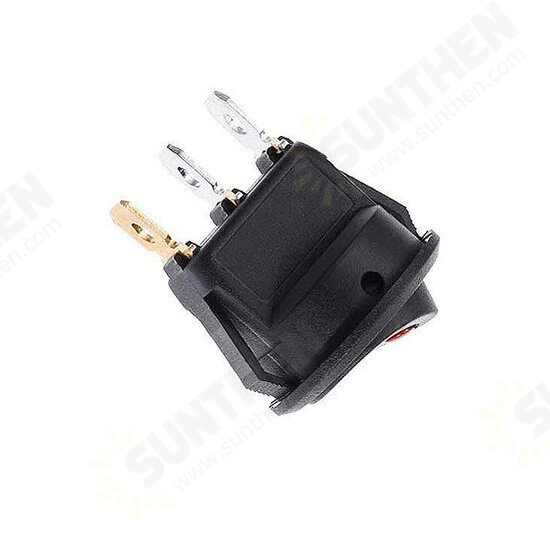 20PCS 3Pin 20A 12V Round Rocker Toggle Switch with LED Light Blue Yellow Red Green Light On-Off Control Switch