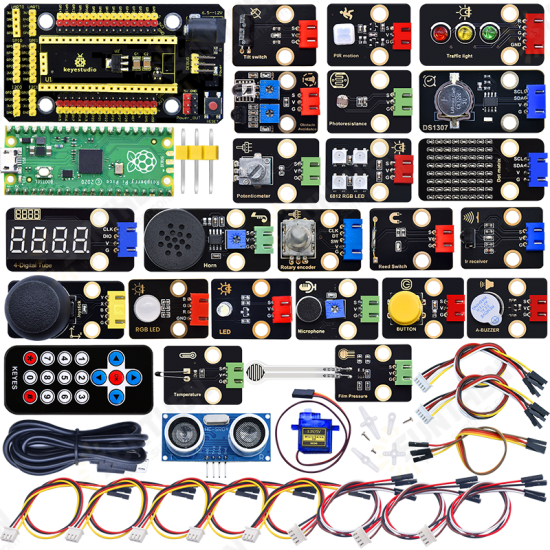 24 in 1 Sensor Kit Getting Started with Raspberry Pi Pico Development Board Basics MicroPython Programming