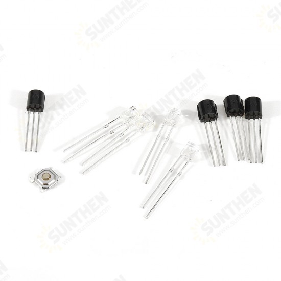 3pcs DIY Electronic POV Rotate Fingertip Gyro Soldering Kit Colorful LED Electronic Training Part