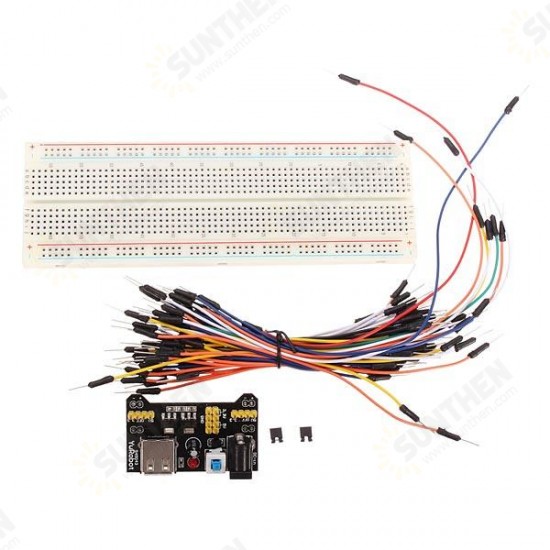 3pcs MB-102 MB102 Solderless Breadboard + Power Supply + Jumper Cable Kits