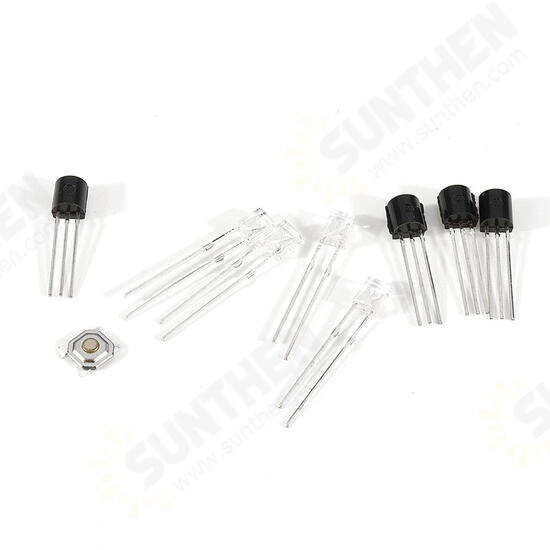 5pcs DIY Electronic POV Rotate Fingertip Gyro Soldering Kit Colorful LED Electronic Training Part