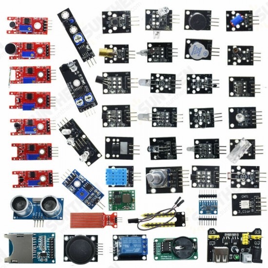 37 In 1/45 In 1 Sensor Kits Ultimate Starter Kit For Arduino Raspberry Pi Beginner Learning Sensor Module Suit with Plastic Case