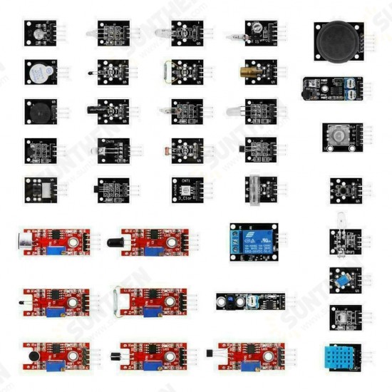 37 In 1/45 In 1 Sensor Kits Ultimate Starter Kit For Arduino Raspberry Pi Beginner Learning Sensor Module Suit with Plastic Case