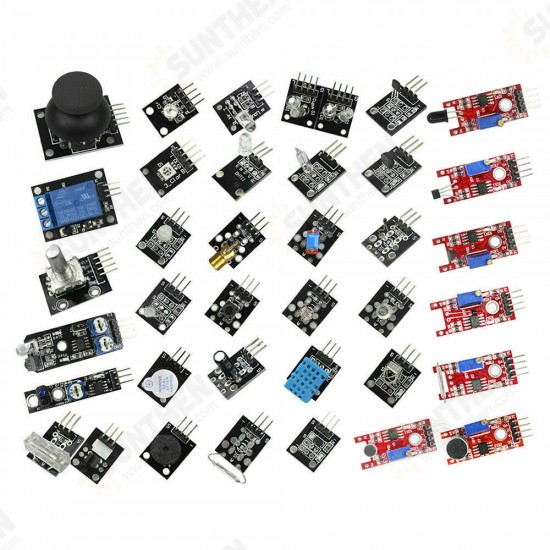 37 In 1/45 In 1 Sensor Kits Ultimate Starter Kit For Arduino Raspberry Pi Beginner Learning Sensor Module Suit with Plastic Case