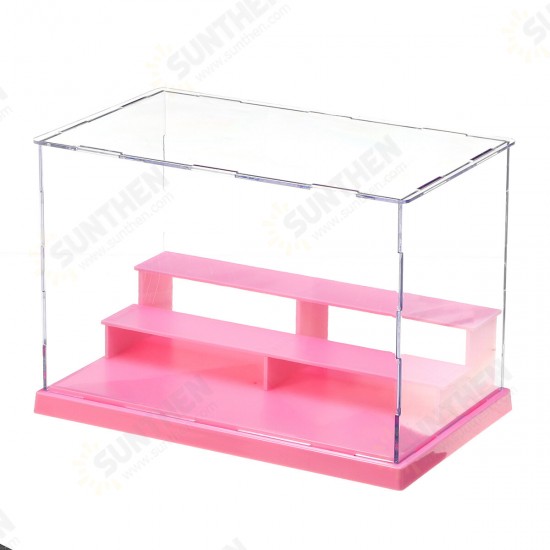 Acrylic Action Figures Model Transparent Display Case Toy DIY Assembling Storage Box Car Ship Collectibles Cabinets Boys Toys