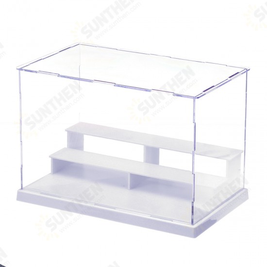 Acrylic Action Figures Model Transparent Display Case Toy DIY Assembling Storage Box Car Ship Collectibles Cabinets Boys Toys