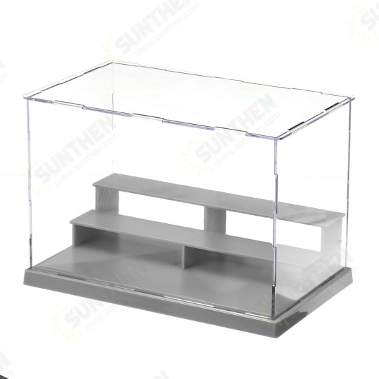 Acrylic Action Figures Model Transparent Display Case Toy DIY Assembling Storage Box Car Ship Collectibles Cabinets Boys Toys