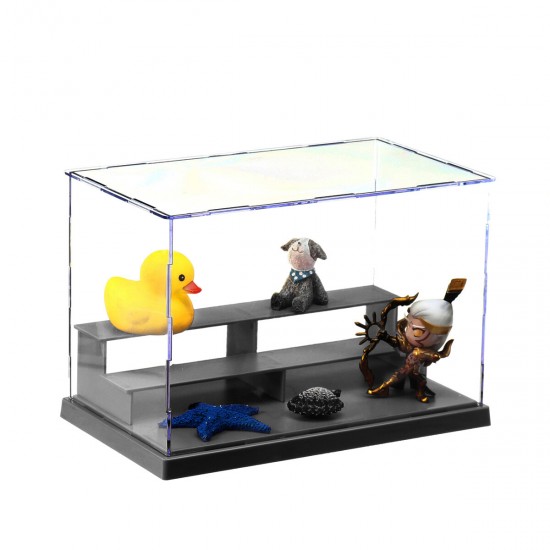 Acrylic Action Figures Model Transparent Display Case Toy DIY Assembling Storage Box Car Ship Collectibles Cabinets Boys Toys