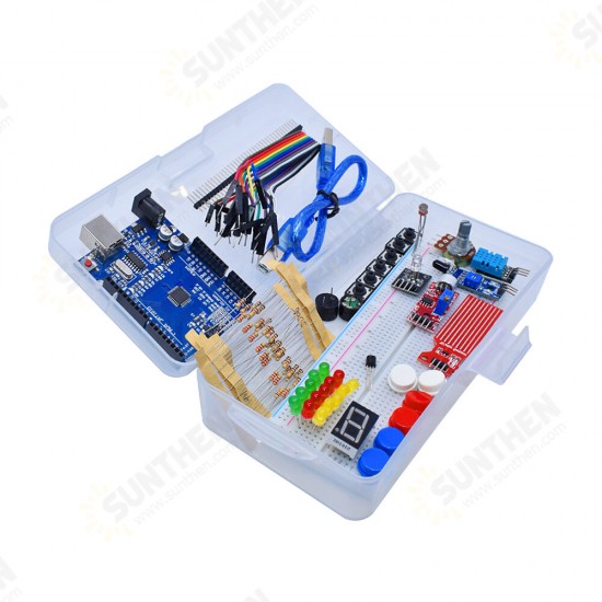 Complete Starter Kit Set Suitable for UN0 R3 Basic Kit Components Experiment Accessories Buzzer 830 Hole Breadboard