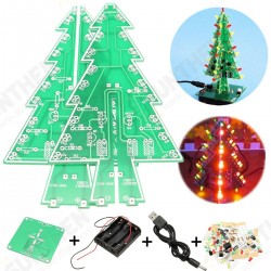 DIY Christmas Tree LED Flashing Light Kit Circuit Board Mould Green Xmas DIY Christmas Tree LED Flashing Light Kit Circuit Board Mould Green Xmas