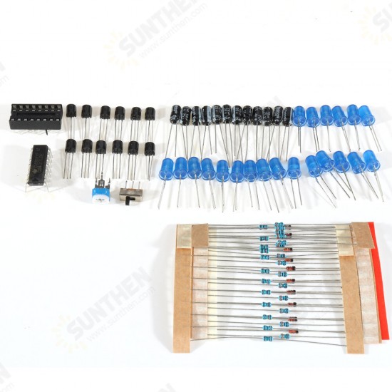 DIY Gradient LED Flash Light Production Kit Electronic 4017NE555 Soldering Training Parts