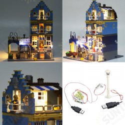 DIY LED Light Lighting Kit ONLY For LEGO 10190 Fishing Store Building Blocks Model DIY LED Light Lighting Kit ONLY For LEGO 10190 Fishing Store Building Blocks Model