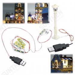 DIY LED Light Lighting Kit ONLY For LEGO 10190 Fishing Store Building Blocks Model DIY LED Light Lighting Kit ONLY For LEGO 10190 Fishing Store Building Blocks Model