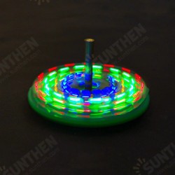 Desktop LED Rotating Gyro Kit Cover Flashing Lights DIY Fun Electronic Welding Product Kit