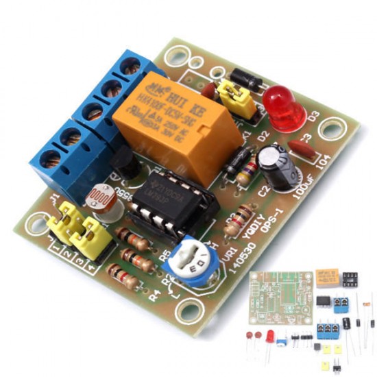 DIY Light Operated Switch Kit Light Control Switch Module Board With Photosensitive DC 5-6V