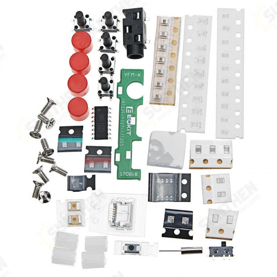 FM Stereo Radio Kit 76-108Mhz Frequency 180mAh 32Ω Impedance YFM-1 DIY Electronic Parts